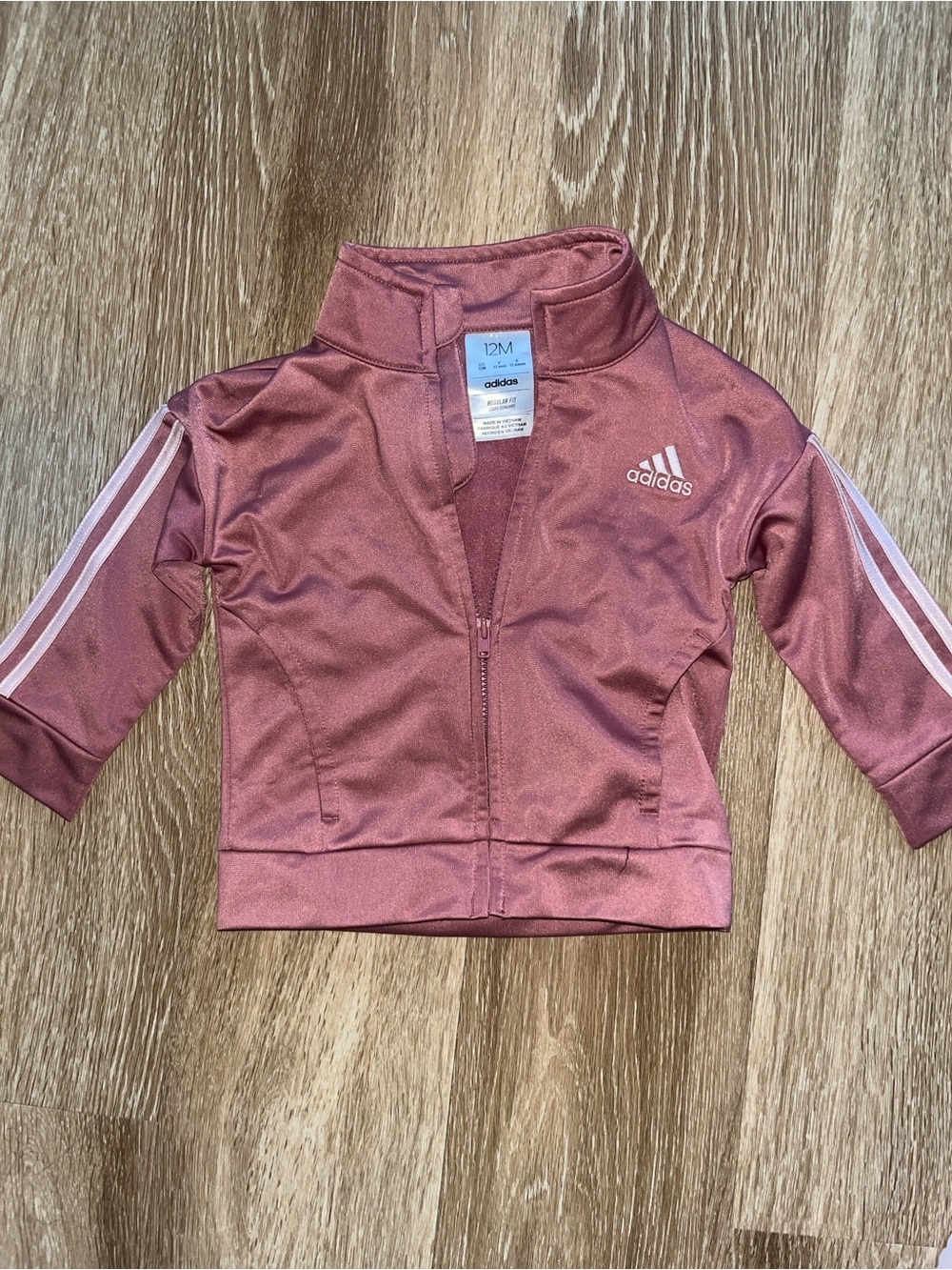adidas Pink Infant Zip-Up Track Jacket